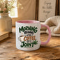 Funny Mug "Morning Begins After Coffee And A Joint" Cannabis Leaf Coffee Cup 350ml, Ceramic Novelty Stoner Humour Gift for Him Her, Funny Adult Joke Mug, Birthday Christmas Secret Santa Stocking Filler | Fast Dispatch by UK Seller (M1100)