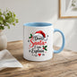 Humorous Mug "Dear Santa I can Explain" Santa Hat 325ml Ceramic Coffee Mug Funny Winter Holiday Tea Cup with Holly Berries & Slogan Gift | Available in Multicolours | Fast Dispatch by UK Seller (M1266)