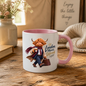 London Mug "London Moves Different Gentlemen Highland Cow" 325ml Ceramic Coffee Mug – Dapper Gentleman Highland Cow Commuter With Coffee Leather Briefcase Trench Coat Office Gift | Available in Multicolours | Fast Dispatch by UK Seller (M3283)