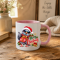Christmas Mug "Merry Christmas Cool Pigeon" Merry Christmas 325ml Ceramic Coffee Mug – Cool Winking Pigeon in Santa Hat, Sunglasses, Scarf Holding Wrapped Christmas Gift Festive Holiday Gift | Available in Multicolours | Fast Dispatch by UK Seller (M3265)