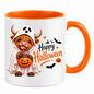Halloween Mug "Highland Cow Ghost Happy Halloween" Highland Cow Ghost Happy Halloween 325ml Ceramic Coffee Mug – Cute Halloween Autumn Tea Cup With Ghost Sheet Highland Cow Trick Or Treat Sweets Bats Graphic Gift | Fast Dispatch by UK Seller (M3217)