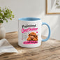 Humorous Mug "Professional Overthinker" Highland Cow 325ml Ceramic Coffee Mug Funny Relatable Tea Cup with Glasses & Checklist Gift | Available in Multicolours | Fast Dispatch by UK Seller (M1289)