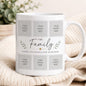 Personalized 6-Photo Family Collage Coffee Mug – Custom Family Name & Picture Ceramic Tea Cup 11oz (M1013)