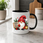 Festive Mug "Gnome Sweet Gnome" Christmas Gnome 325ml Ceramic Coffee Mug Winter Holiday Tea Cup with Lantern, Sign & Red Snowflake Hat | Available in Multicolours | Fast Dispatch by UK Seller (M1275)