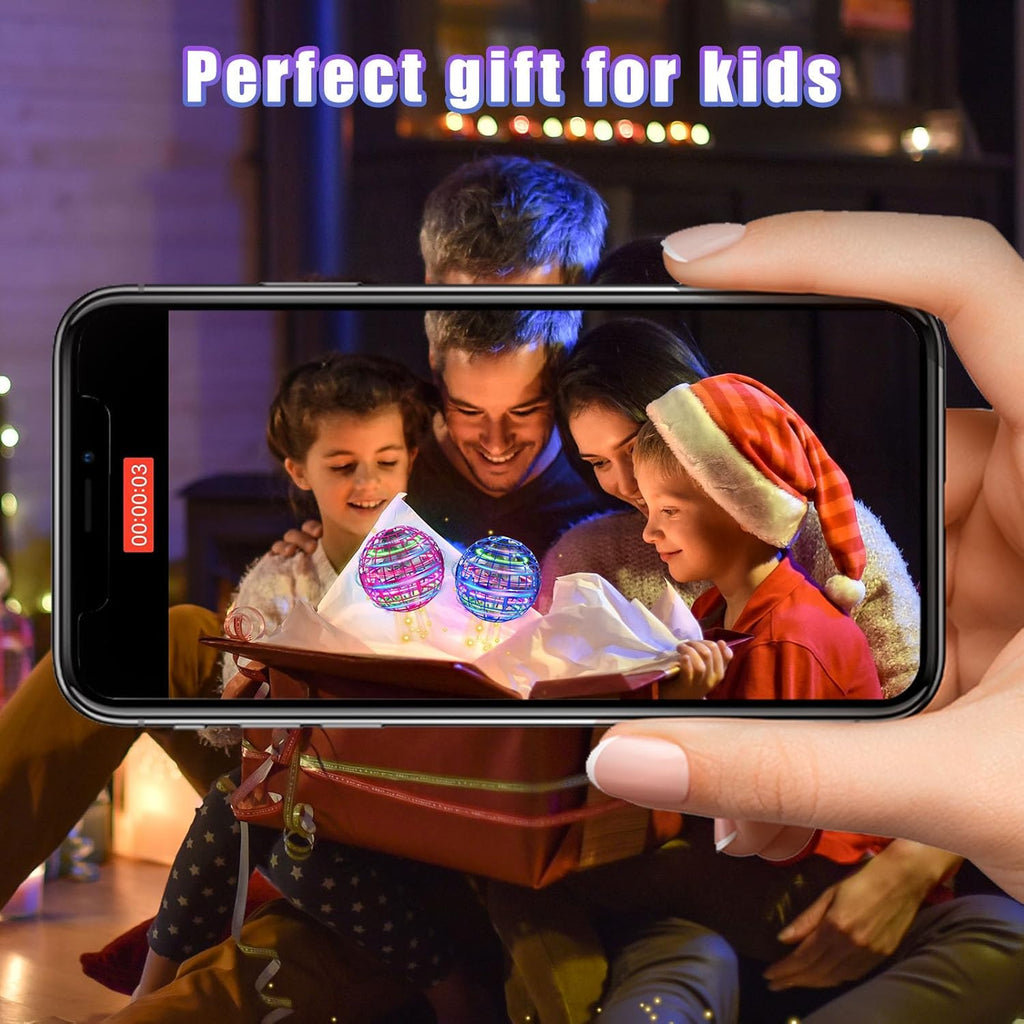 Flying Ball Orb Toys 2026, Hover Ball Pro Flying Spinner Toy, UFO RGB Cool Stuff Globe Orbit Magic Boomerang Hand Controller Mini Drone form Kids