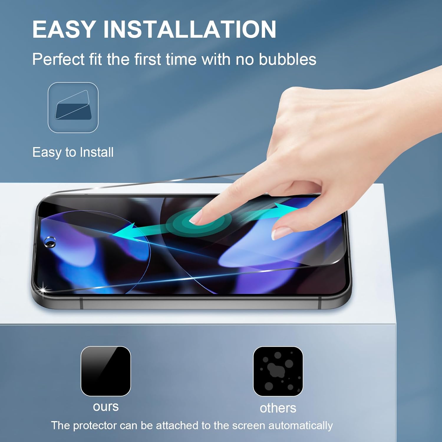 3 PACK Screen Protector for Google Pixel 9 /Pixel 9 Pro Tempered Glass [HD Full Coverage] [Easy Installation] [Round Edge] [Scratch Resistant] [9H Hardness]