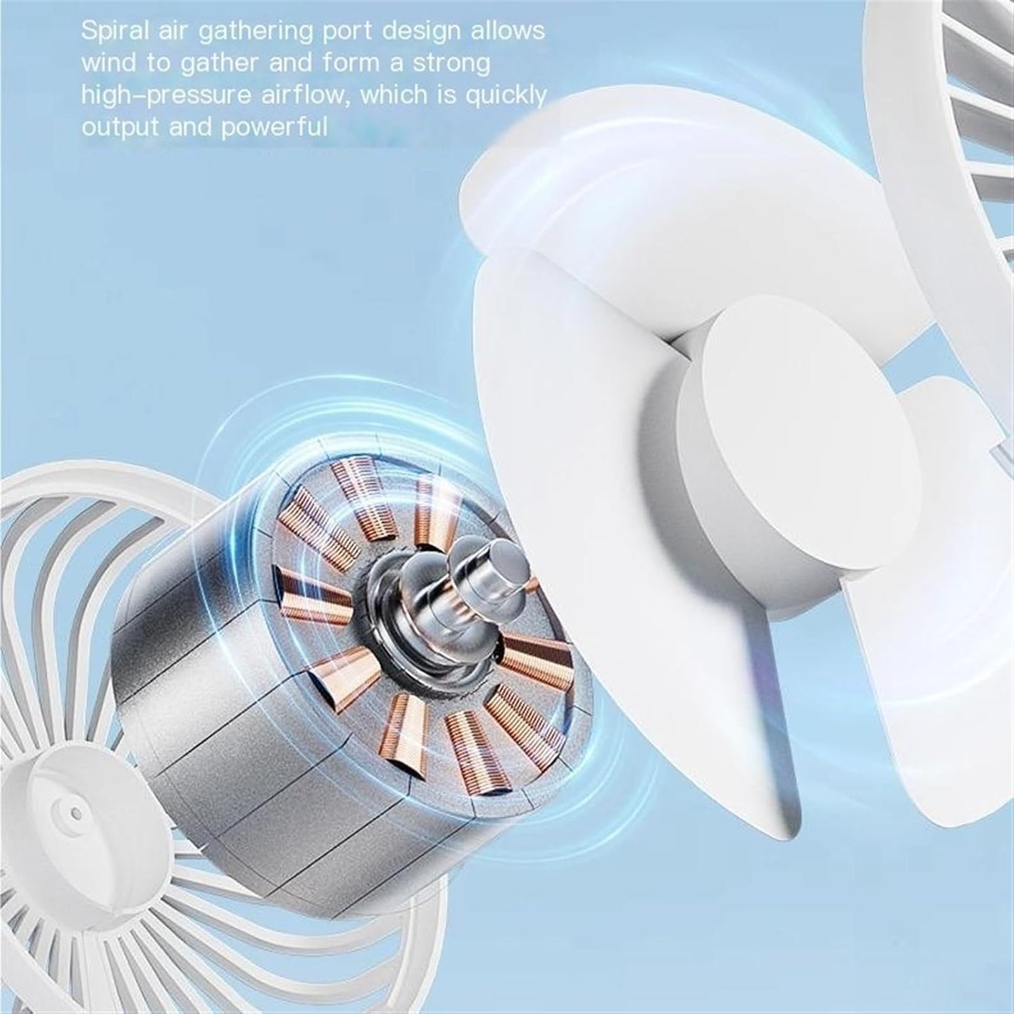 Premium Portable Handheld Fan with LED Digital Display 1200mAh