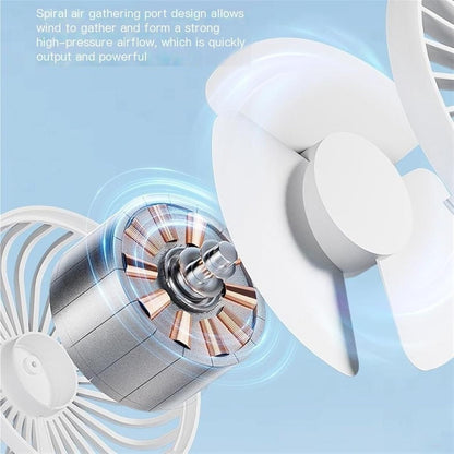 Premium Portable Handheld Fan with LED Digital Display 1200mAh