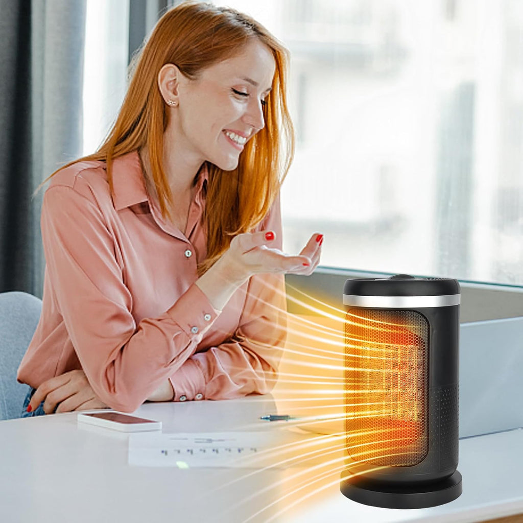 Electric Heater, 1500W Fan Heaters for Home Low Energy Silent, Portable Ceramic Space Heater, 3 Heat Settings & Fan Only Mode with Built-in Overheat and Tip Over Protection, for Bedroom Indoor Use