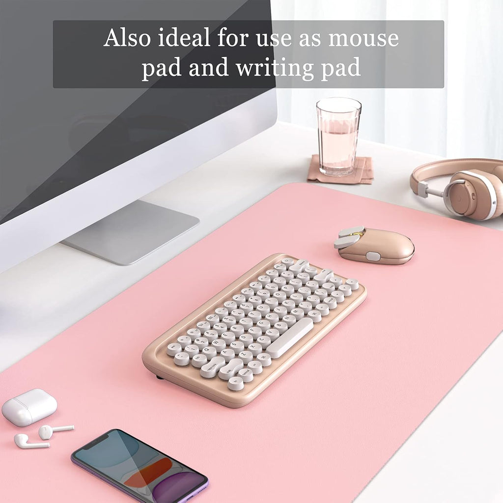 Oterri Black AntiSlip Desk Pad Waterproof Oil Proof PVC Leather Desk Mat 60x43cm