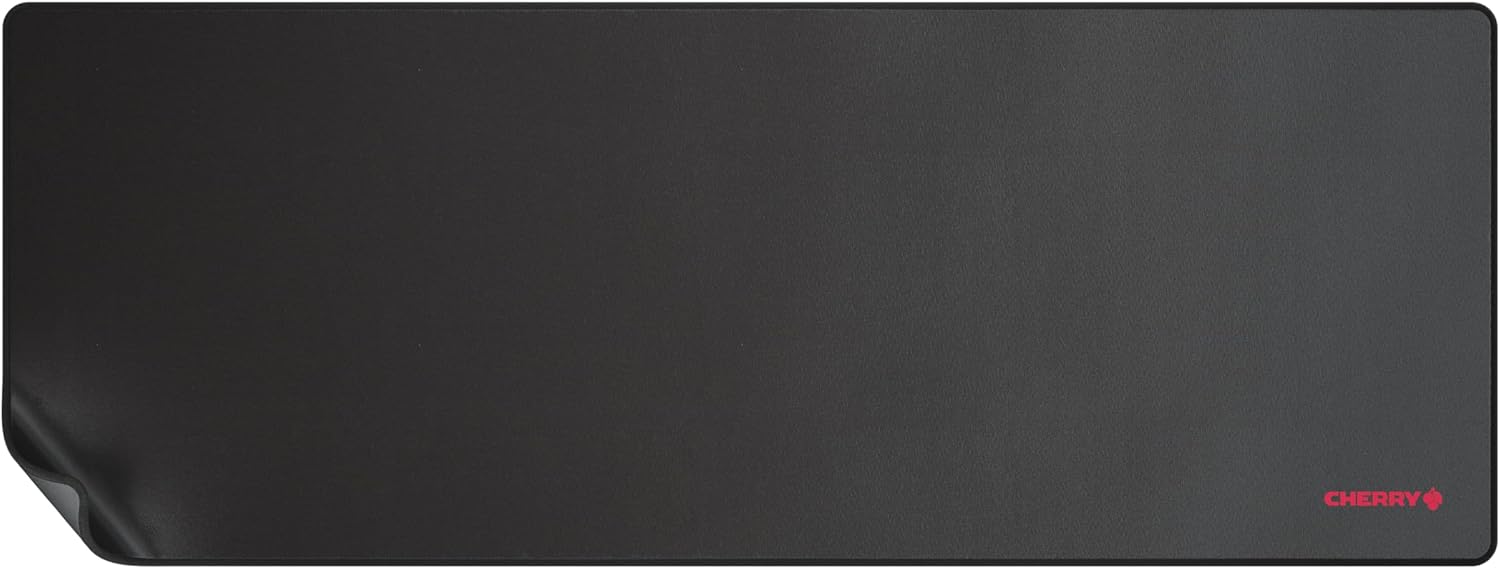 Premium Fabric Mouse Pad in XXL (800 x 350 x 5 mm), Smooth Surface for Precision, Stitched Edges, Non-Slip, Rollable, Black