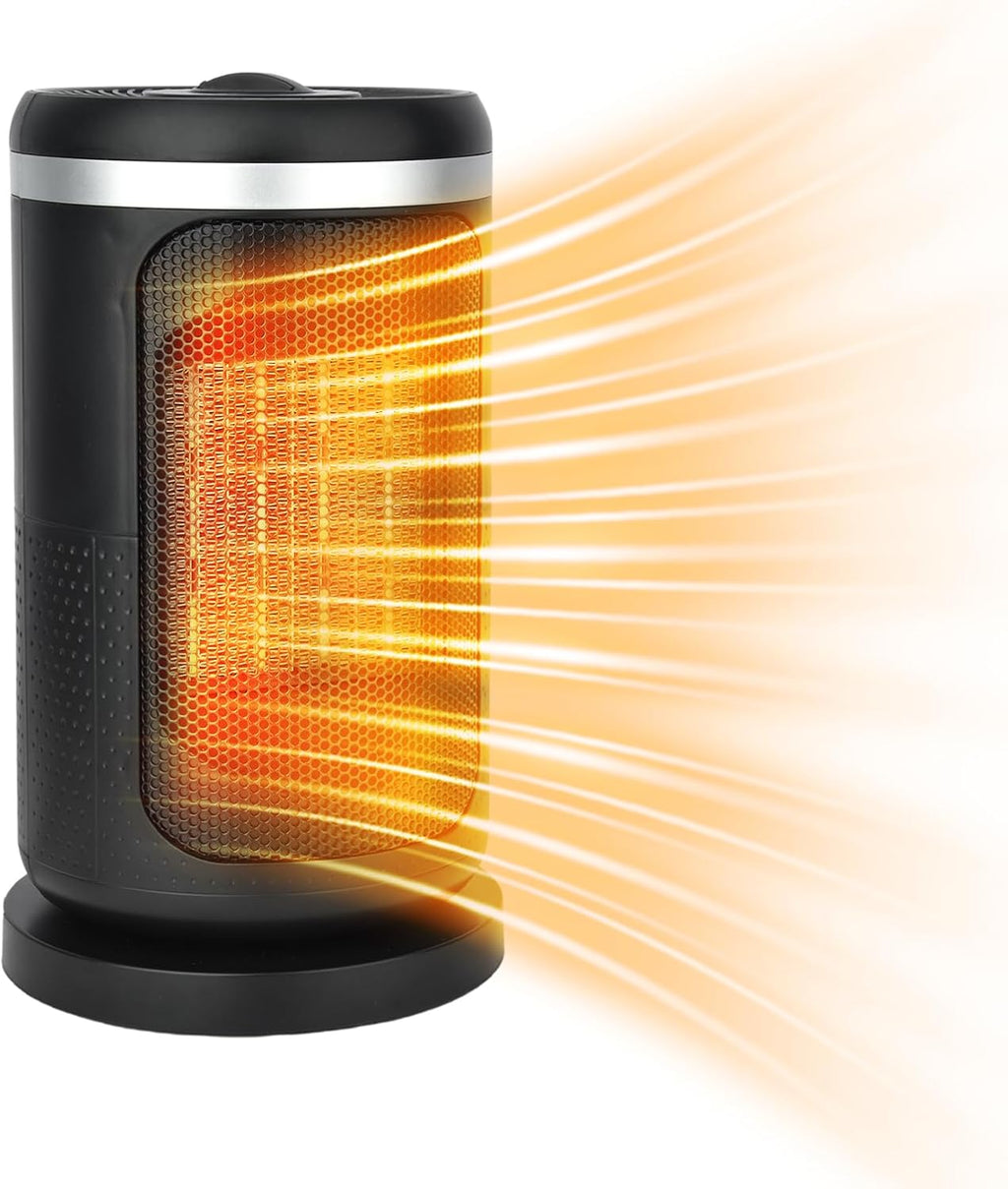 Electric Heater, 1500W Fan Heaters for Home Low Energy Silent, Portable Ceramic Space Heater, 3 Heat Settings & Fan Only Mode with Built-in Overheat and Tip Over Protection, for Bedroom Indoor Use