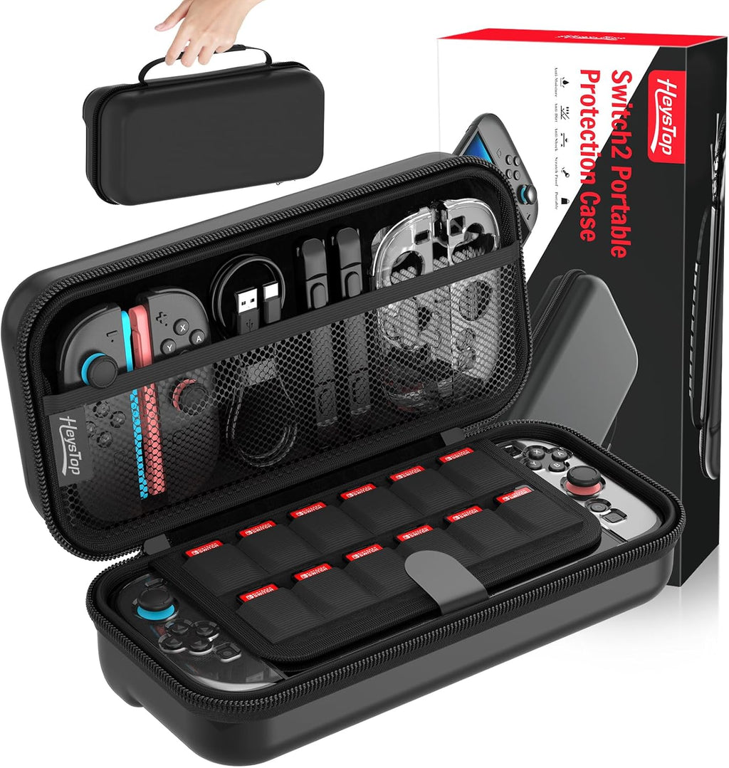 Case for Nintendo Switch 2 Console Accessories 2026 Latest Model Carrying Protective Hard Portable Travel Case Shell Pouch for Nintendo Switch 2 with Soft Interior & Mesh Pocket