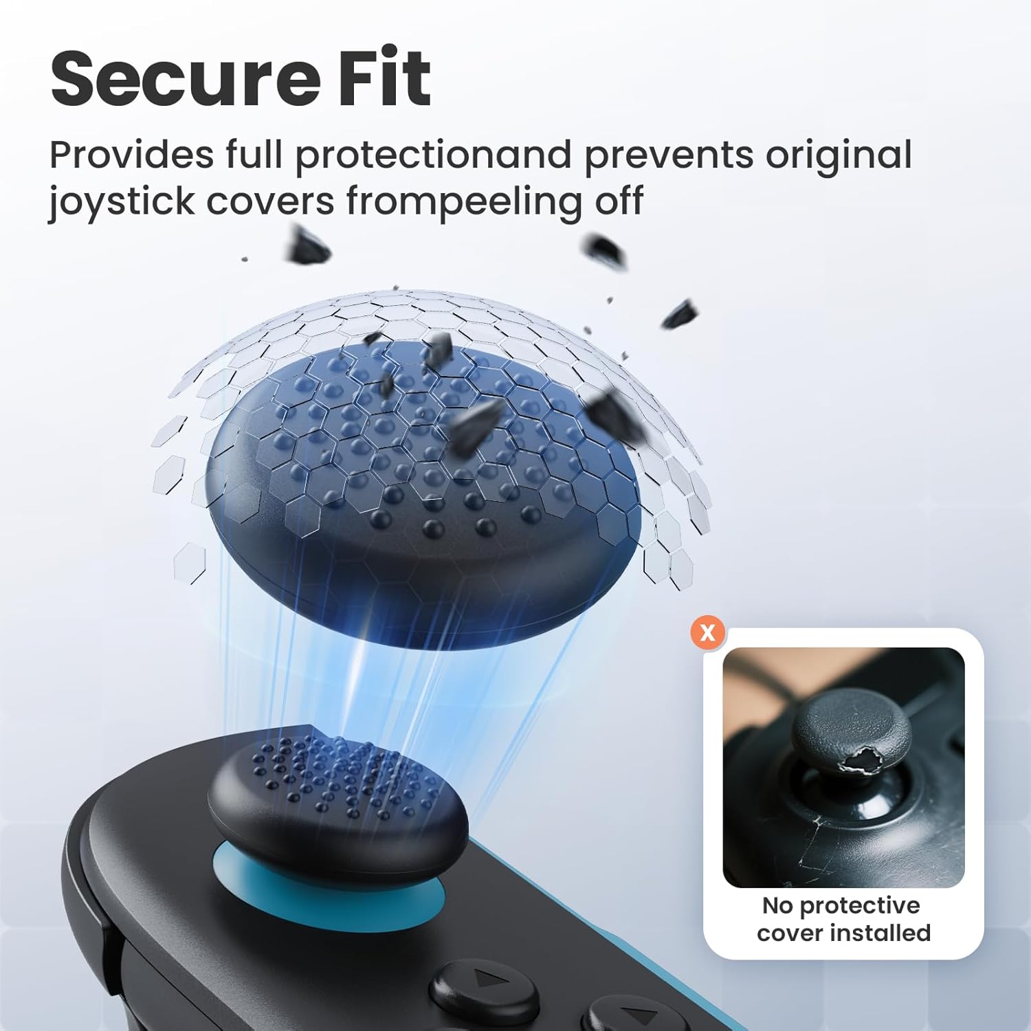 6PS Thumb Grip Caps for Nintendo Switch 2,Silicone Analog joystick Caps Cover for Xbox Series X/S and PS5/Slim/Controller, 3Pairs(6pcs), Black