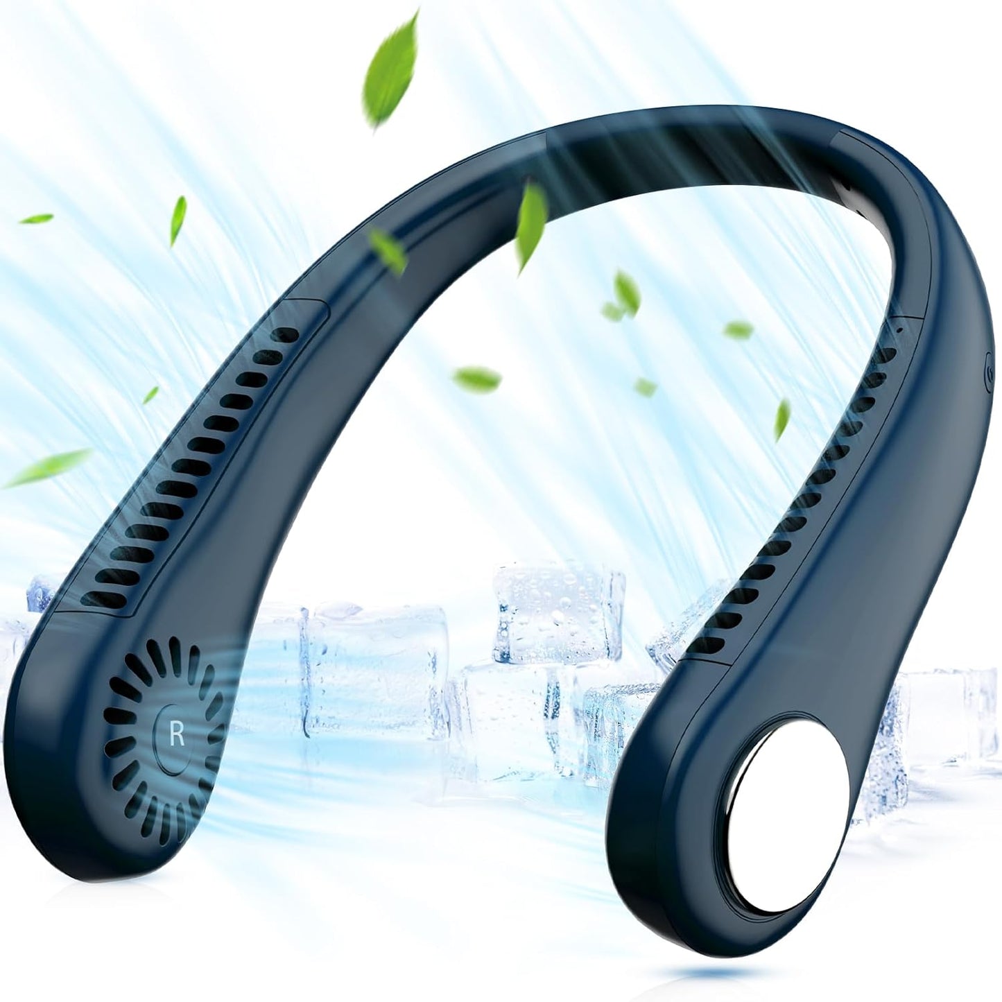 Neck Fan, Portable Neck Fan Hands Free Bladeless Mini Fan with 360°Cooling Airflow, USB Rechargeable Personal Fan Quiet Wearable Fan with 3 Wind Speed for Sports Outdoor Indoor