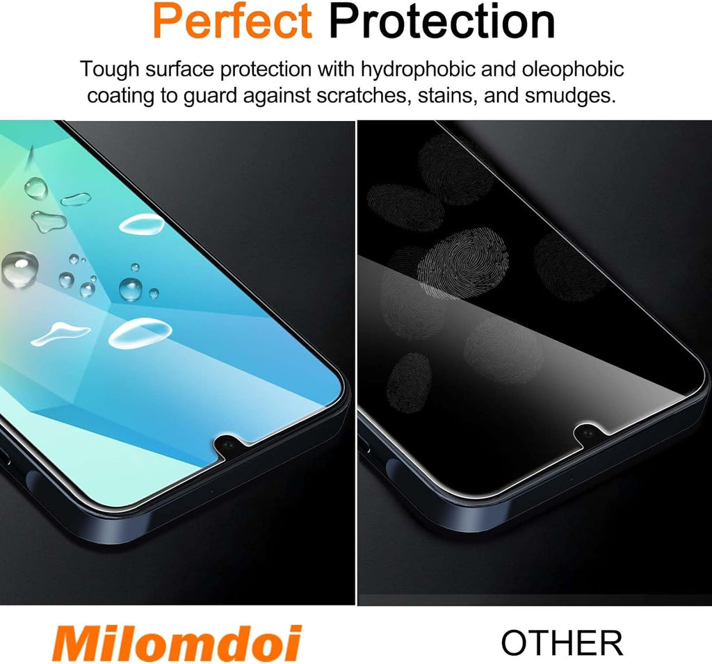 3 Pack Tempered Glass for Samsung Galaxy A16 5G Screen Protector with 3 Pack Camera Lens Protector Accessories, Case Friendly, Mounting Frame
