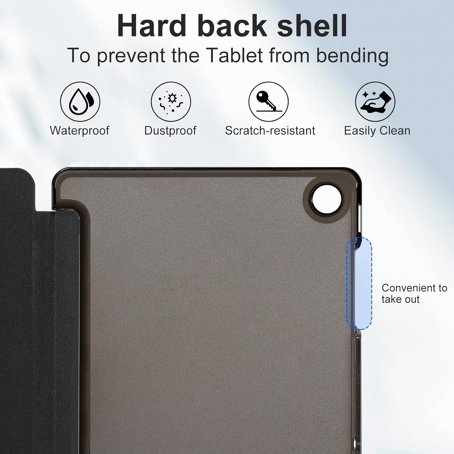 CoBak Case for Samsung Galaxy Tab A11+ Plus 11 Inch 2025/A9+ Plus 2023 - PU Leather Smart Cover with Auto Sleep/Wake for Tab A11+, Translucent Hard Shell, Multi-Viewing Angles, Black