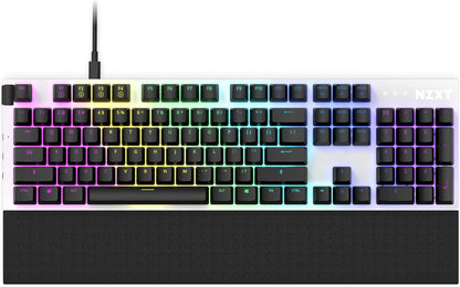 Full Size Function Mechanical PC Gaming Keyboard - Illuminated - Linear RGB Switches - MX Compatible Switches - Hot Swap - Durable Aluminum Top Plate - Mechanical Keyboard