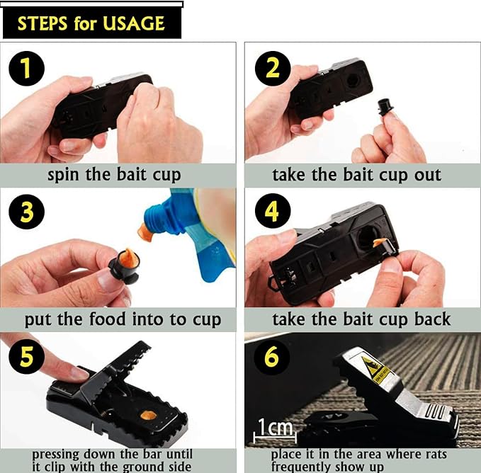 Mouse Traps Mice Traps, 6 Pack Mouse Traps For Indoors That Kill Instantly, Rodent Trap, Mice Kill Mouse Control
