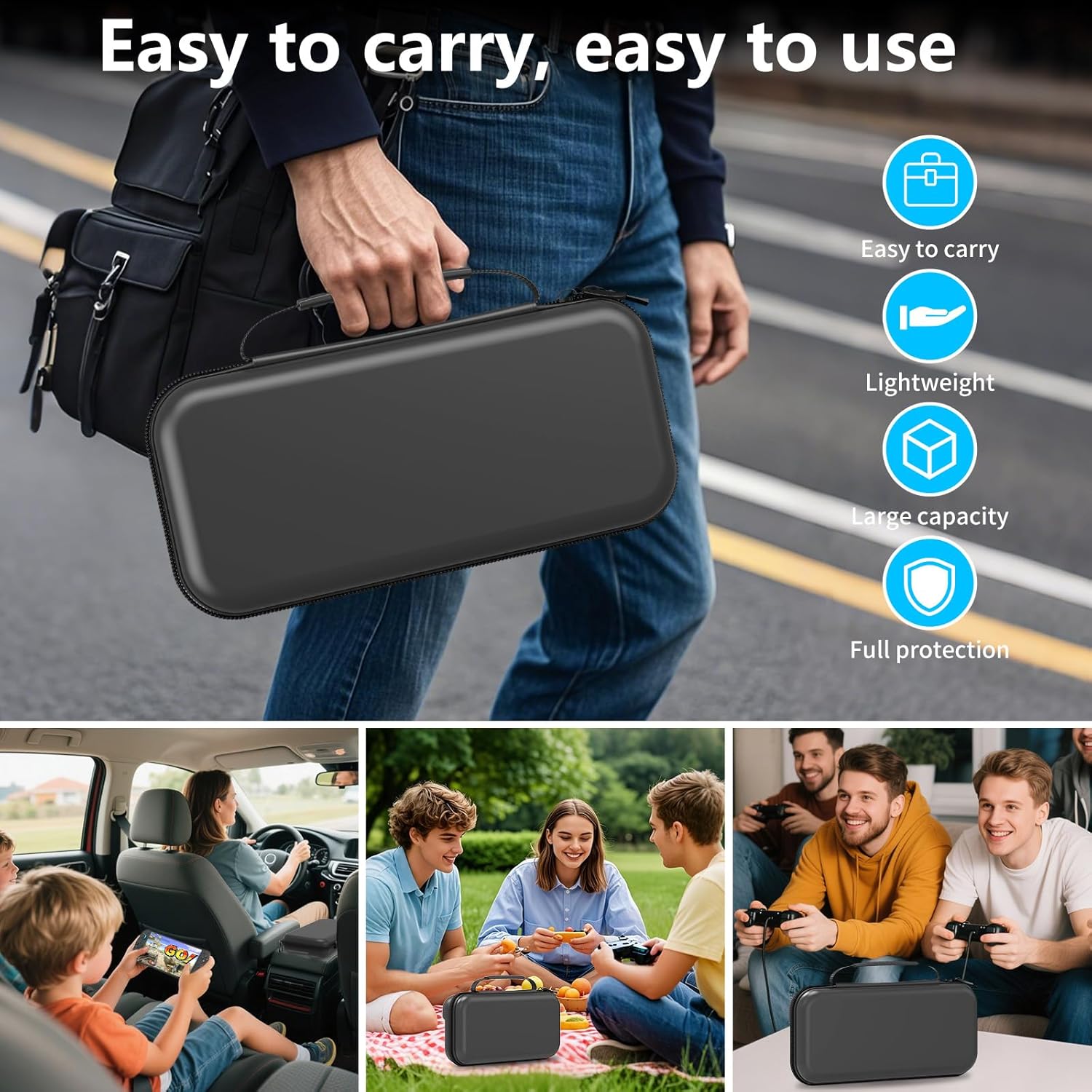 Case for Nintendo Switch 2 Console Accessories 2026 Latest Model Carrying Protective Hard Portable Travel Case Shell Pouch for Nintendo Switch 2 with Soft Interior & Mesh Pocket