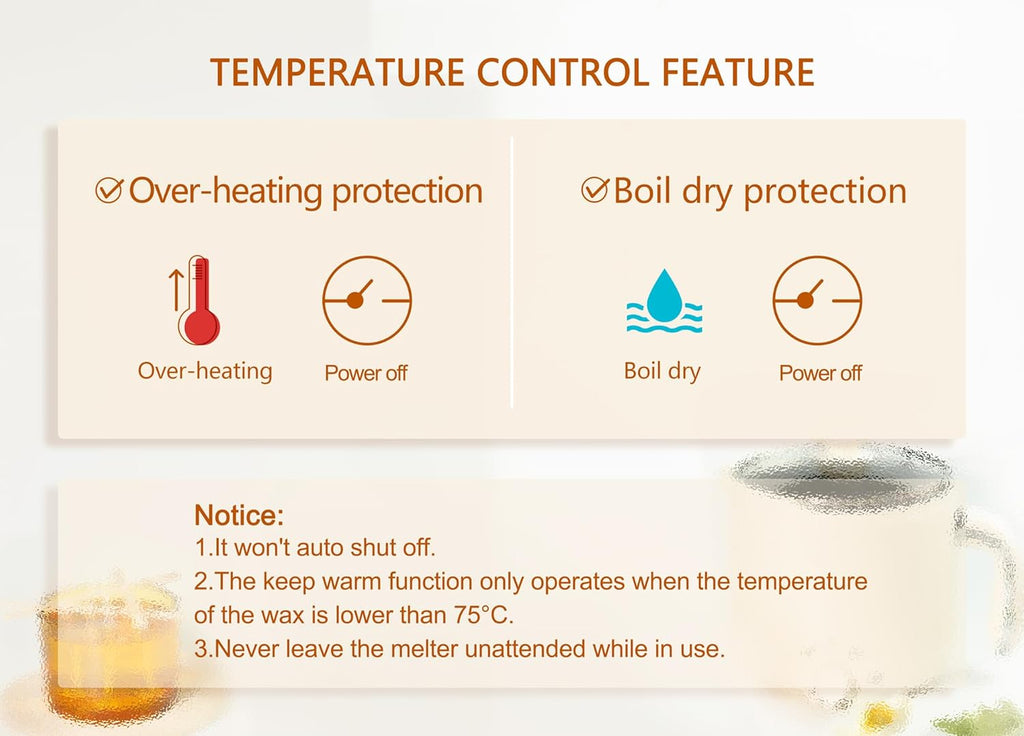 Wax Melter for Candle Making Non-stick Keep Warm 1.8L Large Electric Wax Melting Pot with Pouring Spout ，Wicks, Wick Stickers, Spoon, Candle Making Supplies - UK Plug