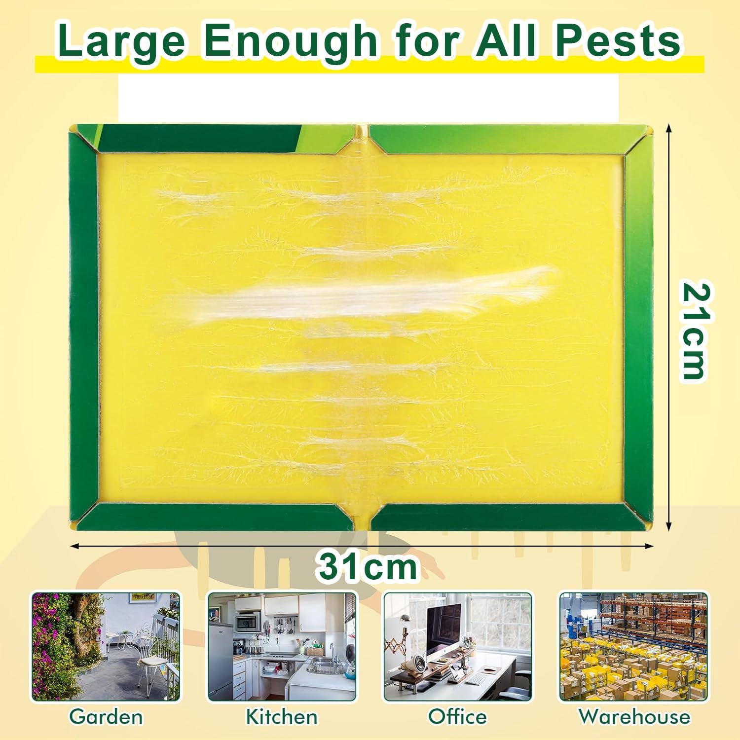 10 Pack Sticky Pest Traps - High-Adhesion Stickypads for Indoor & Outdoor Use, Extra Strong Pest Trap - Effectively Catch Unwanted Intruders for Home, Garage and Garden Control