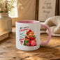 Festive Mug "All I Want For Christmas Is A Fatter Bank Balance" Highland Cow 325ml Ceramic Coffee Mug – Funny Holiday Tea Cup with Christmas Presents Santa Sack Gift | Available in Multicolours | Fast Dispatch by UK Seller (M1295)