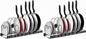 Expandable Pans Organiser Rack, Pan Lid Storage with 10 Adjustable Dividers, Pot Lid Holder, Kitchen Cupboard Organiser (Black) (Pack of 2)