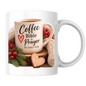 Christian Mug "Coffee Bible & Prayer My Daily Fuel" 325ml Ceramic Coffee Mug – Christian Devotional Mug With Wooden Heart Winter Pine Red Berries Inspirational Gift | Available in Multicolours | Fast Dispatch by UK Seller (M3304)