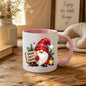 Festive Mug "Gnome Sweet Gnome" Christmas Gnome 325ml Ceramic Coffee Mug Winter Holiday Tea Cup with Lantern, Sign & Red Snowflake Hat | Available in Multicolours | Fast Dispatch by UK Seller (M1275)