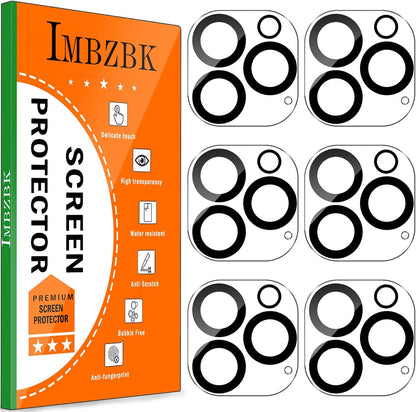 IMBZBK 6 Pack Camera Lens Protector for iPhone 16 Pro Max/iPhone 16 Pro Accessories Camera Protector Screen Cover 9H Tempered Glass Unbreakable Protection Case Friendly