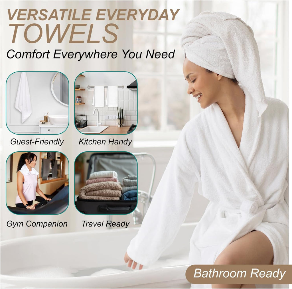 Greek Bath Sheet - Pack Of 3 100% Egyptian Cotton Towels Bath Sheets - Extra Large Soft Highly Absorbent Quick Dry Towel (90x150 cm) - 550 GSM Towels For Bathroom