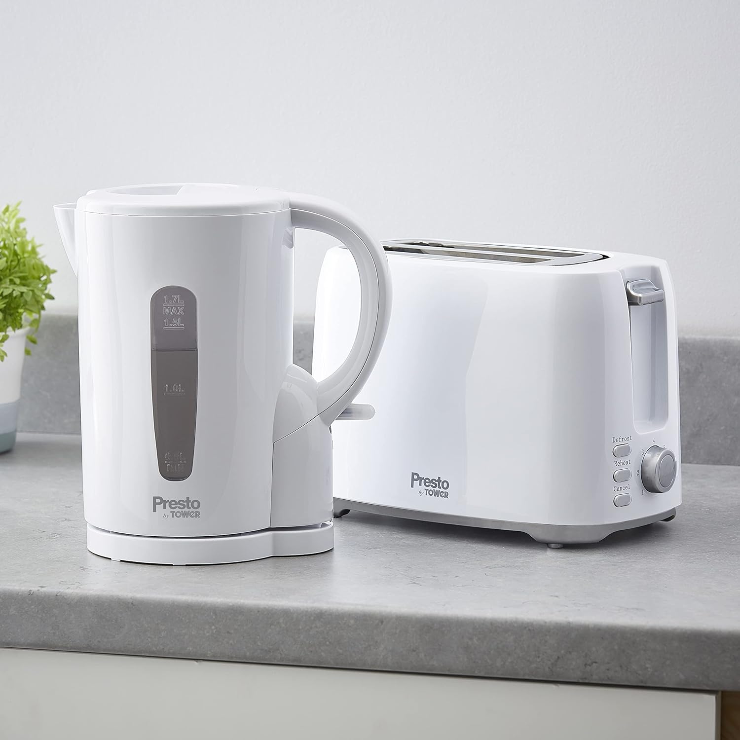 Tested Tower Presto 1.7L Electric Kettle, Removable Limescale Filter, Boil Dry Protection, 2200W, White