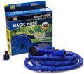 100ft Garden Hose Pipe 3 Times Expanding Flexible Light Weight Hose Pipes Reel with 7 Prayer for Washing Car/Watering Flowers/Vegetables/Cleaning Windows Car Wash Hose