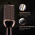 Hot Air Brush 1000W 4 in 1 Styler, One Step Volumizer, Salon Blow Dryer for Straight & Curling Hair, Dual Voltage 110V-120V/220V-240V Ionic