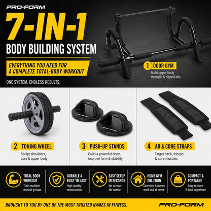 Proform 7-in-1 Indoor Gym Kit - Black