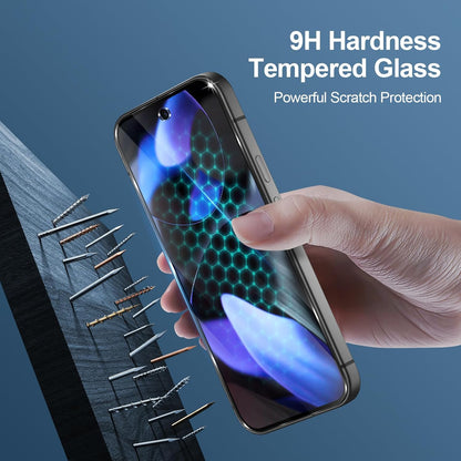 3 PACK Screen Protector for Google Pixel 9 /Pixel 9 Pro Tempered Glass [HD Full Coverage] [Easy Installation] [Round Edge] [Scratch Resistant] [9H Hardness]