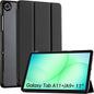 CoBak Case for Samsung Galaxy Tab A11+ Plus 11 Inch 2025/A9+ Plus 2023 - PU Leather Smart Cover with Auto Sleep/Wake for Tab A11+, Translucent Hard Shell, Multi-Viewing Angles, Black