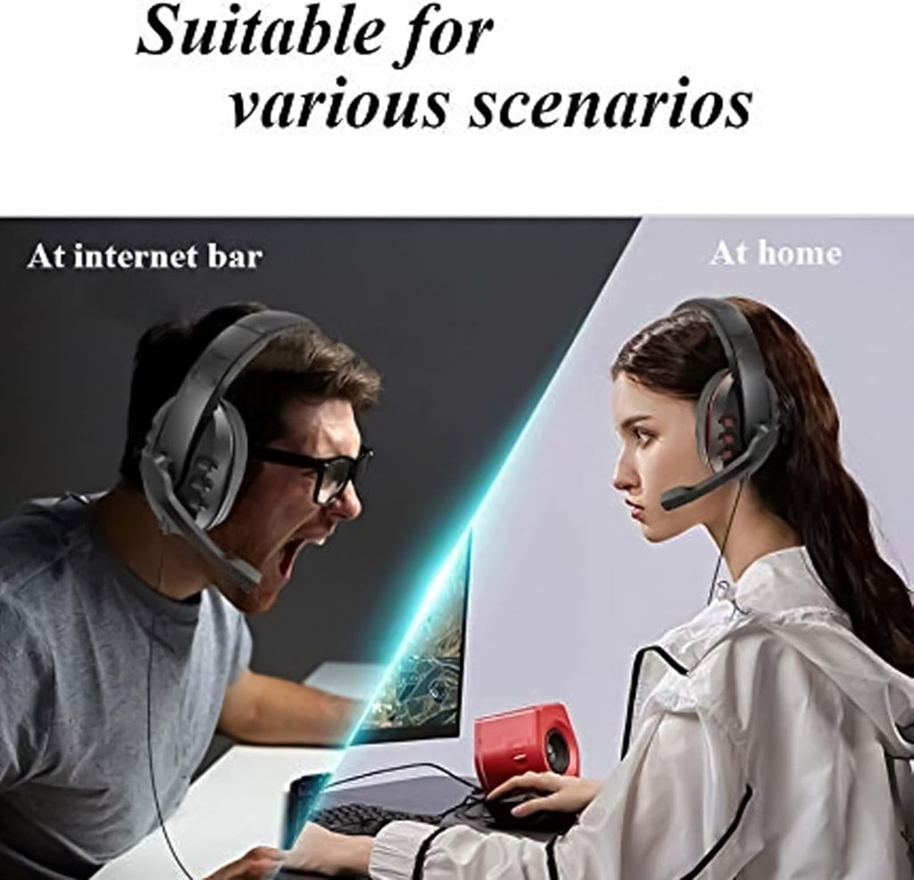 Stereo Video Gaming Headset, Compatible With Xbox One Ps4 Nintendo Switch, Pc Mic & Headphones, Headset Game Earphones With Microphone Volume Control, Comfortable Wired Headset