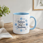 Magical Mug "Believe in the Magic of Christmas" Snowflake Wreath 325ml Ceramic Coffee Mug Festive Winter Holiday Tea Cup with Blue & Silver Snowflakes Gift | Available in Multicolours | Fast Dispatch by UK Seller (M1251)