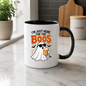Halloween Mug "I'M JUST HERE For The Boos" Cool Ghost 325ml Ceramic Coffee Mug – Funny Drinking Ghost Tea Cup with Sunglasses & Beer Glass Graphic Gift | Available in Multicolours | Fast Dispatch by UK Seller (M3074)