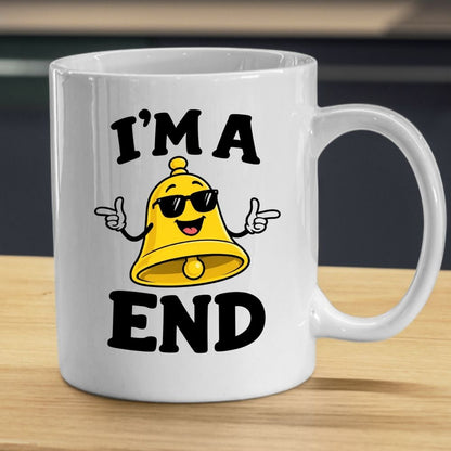 Funny Mug "I'm A Bell End" British Slang Cheeky Rude Humour Coffee Cup 350ml, Ceramic Novelty Gag Gift for Men Dad Husband Boyfriend Brother Mate, Funny Birthday Christmas Secret Santa Stocking Filler | Fast Dispatch by UK Seller (M1081)