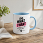 Funny Cat Lover Mug "I DO WHAT I Want Unless My Cat Says No" Paw Print Typography 325ml Ceramic Coffee Mug Sarcastic Pet Parent Tea Cup &