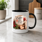 Christian Mug "Coffee Bible & Prayer My Daily Fuel" 325ml Ceramic Coffee Mug – Christian Devotional Mug With Wooden Heart Winter Pine Red Berries Inspirational Gift | Available in Multicolours | Fast Dispatch by UK Seller (M3304)