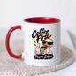 Sarcastic Mug "COFFEE FIRST PEOPLE LATER" Cool Duck 325ml Ceramic Coffee Mug Novelty Duck Tea Cup with Sunglasses, Middle Finger & "F*CK OFF" Cup Graphic Gift | Available in Multicolours | Fast Dispatch by UK Seller (M3090)