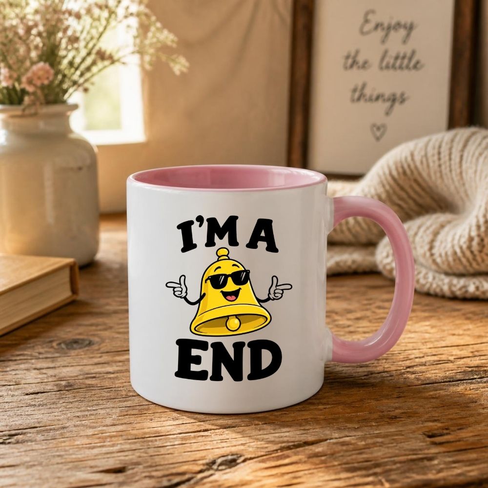 Funny Mug "I'm A Bell End" British Slang Cheeky Rude Humour Coffee Cup 350ml, Ceramic Novelty Gag Gift for Men Dad Husband Boyfriend Brother Mate, Funny Birthday Christmas Secret Santa Stocking Filler | Fast Dispatch by UK Seller (M1081)