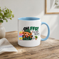 Highland Cow Normal Planet Mug "OH FFS! Can People Just Be Normal?!" Oh Ffs! Can People Just Be Normal?! 325ml Ceramic Mug–Cute Highland Cow in Hoodie & Beanie with Sticky Notes & "Quiet Planet" Mug | Funny Office Gift | Fast Dispatch by UK Seller (M3384)