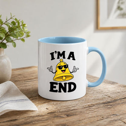 Funny Mug "I'm A Bell End" British Slang Cheeky Rude Humour Coffee Cup 350ml, Ceramic Novelty Gag Gift for Men Dad Husband Boyfriend Brother Mate, Funny Birthday Christmas Secret Santa Stocking Filler | Fast Dispatch by UK Seller (M1081)