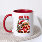 Christmas Highland Cow Mug "Oh FFS! Merry Chaos" Oh FFS! Merry Chaos 325ml Ceramic Coffee Mug – Cute Highland Cow with Santa Hat, Sunglasses, Christmas Sweater & Gift Box | Funny Holiday Gift | Fast Dispatch by UK Seller (M3366)