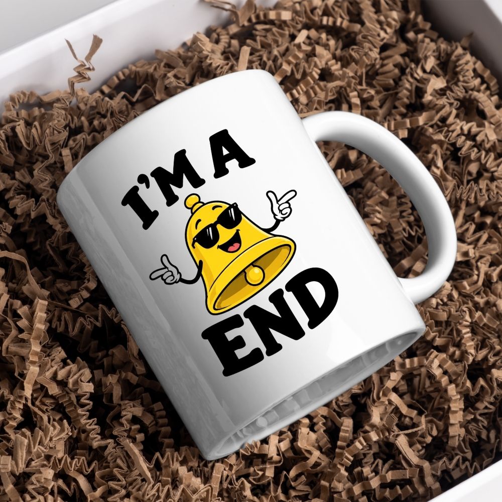 Funny Mug "I'm A Bell End" British Slang Cheeky Rude Humour Coffee Cup 350ml, Ceramic Novelty Gag Gift for Men Dad Husband Boyfriend Brother Mate, Funny Birthday Christmas Secret Santa Stocking Filler | Fast Dispatch by UK Seller (M1081)